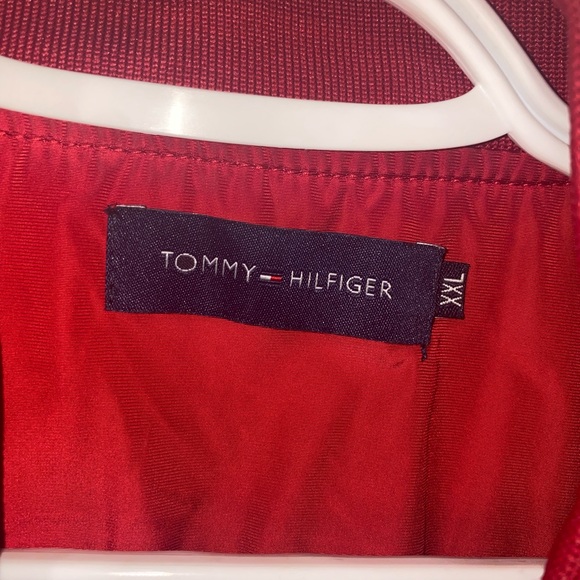 Authentic Tommy Hilfiger Red Bomber Jacket XXL - Excellent Condition - Picture 5 of 10